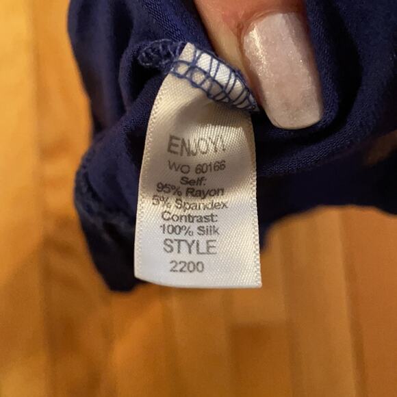 Michael Stars original tee blue cotton and silk one size - Picture 6 of 6